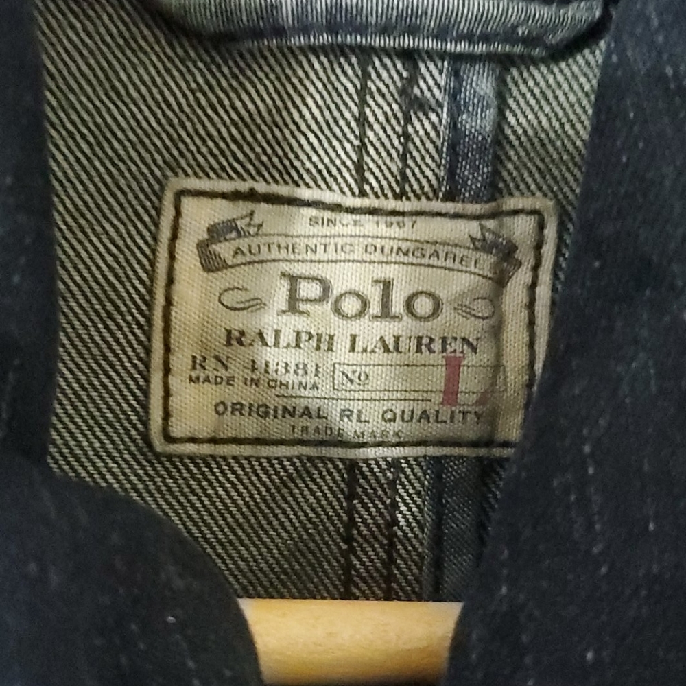 Polo Ralph Lauren Dark Blue Double Breasted Naval Military Denim Peacoat Jacket. - Picture 9 of 10
